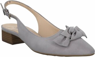 Slingpumps aus Leder 711263 (Grau)
