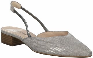 Slingpumps aus Leder 711330 (Silber)