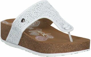 Damen-Zehentrenner aus Leder 711640 (Weiß)