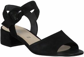 Damen-Sandalen aus Leder 712000 (Schwarz)