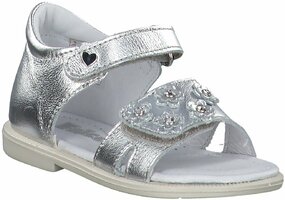 Naturino Kinder-Sandalen aus Leder 707488 (Silber)