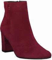 Damen-Stiefeletten aus Leder 732588 (Dunkelrot)