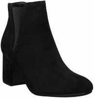 Damen-Stiefeletten aus Leder 732503 (Schwarz)