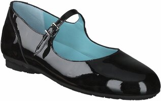 Damen-Ballerinas aus Leder 709566 (Schwarz)