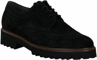 Damen-Schnürschuhe aus Leder 733362 (Schwarz)