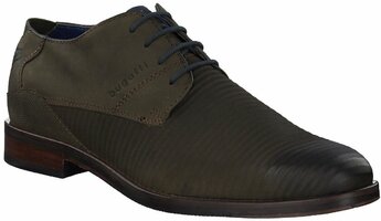 Herren-Schnürschuhe aus Leder 730646 (Oliv)