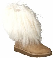 Damen-Winterboots aus Leder 693601 (Beige)