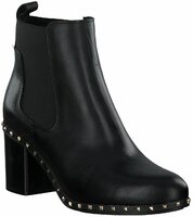 Damen-Stiefeletten aus Leder 748018 (Schwarz)