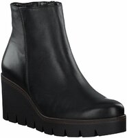 Damen-Keilabsatz-Stiefeletten aus Leder 733222 (Schwarz)