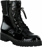 Damen-Schnürboots aus Leder 733600 (Schwarz)