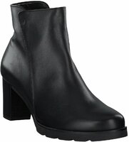 Damen-Plateau-Stiefeletten aus Leder 733659 (Schwarz)