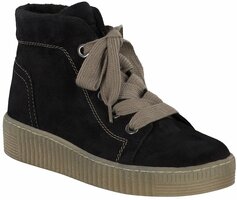 Damen-Schnürboots aus Leder 733283 (Dunkelblau)