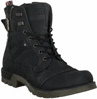 Herren-Schnürboots aus Leder 758826 (Schwarz)