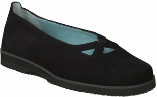 Damen-Slipper aus Leder 798666 (Schwarz)