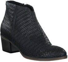 Damen-Stiefeletten aus Leder 484593 (Dunkelblau)
