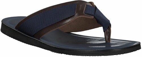 Herren-Zehentrenner aus Leder 625656 (Braun/Blau)