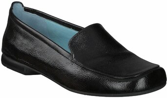 Damen-Slipper aus Leder 454205 (Schwarz)