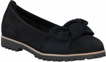 Damen-Ballerinas aus Leder 734056 (Dunkelblau)