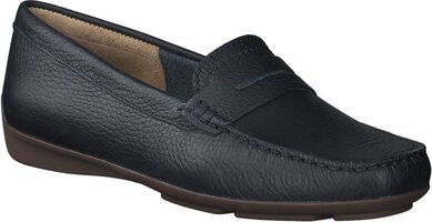 Damen-Slipper aus Leder 626259 (Dunkelblau)