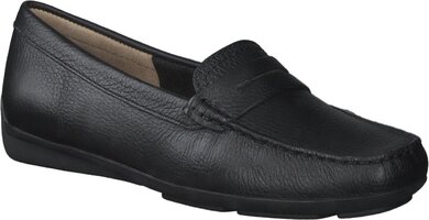Damen-Slipper aus Leder 665587 (Schwarz)