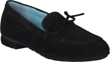 Damen-Slipper aus Leder 255920 (Schwarz)