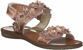 Naturino Mädchen-Sandalen aus Leder 707521 (Roségold)