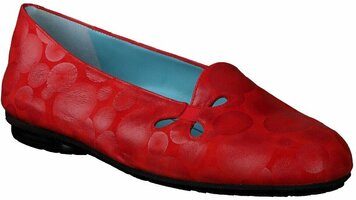 Damen-Slipper aus Leder 784345 (Rot)