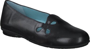 Damen-Slipper aus Leder 784357 (Schwarz)