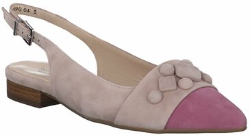 Damen-Slingpumps aus Leder 843122 (Rosa)