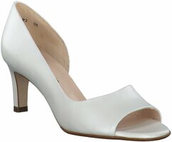 Damen-Peeptoes aus Leder 769162 (Weiß)