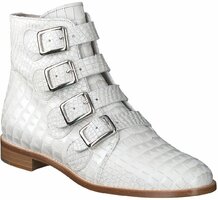 Leder-Stiefeletten für Damen 770954 (Weiß)