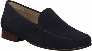 Damen-Slipper aus Leder 771211 (Dunkelblau)