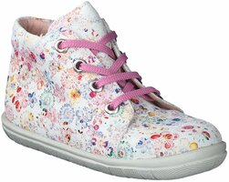 Mädchen-Lauflernschuhe aus Leder 744542 (Weiß/Bunt)