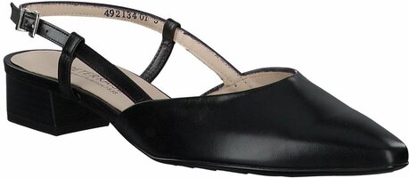Damen-Slingpumps aus Leder 769022 (Schwarz)