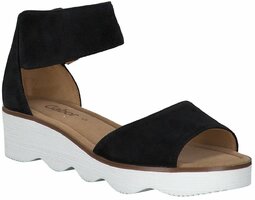 Damen-Sandaletten aus Leder 769484 (Schwarz)