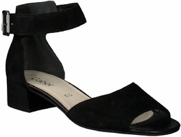 Damen-Sandaletten aus Leder 769423 (Schwarz)