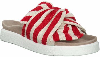 INUIKII Damen-Pantoletten aus Leder 754614 (Rot/Weiß)