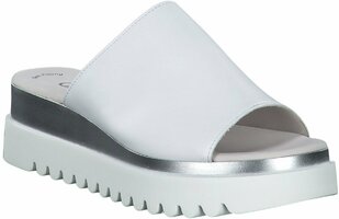 Damen-Pantoletten aus Leder 769459 (Weiß)