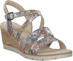 Keilabsatz-Sandalen für Damen 769356 (Silber/Bunt)