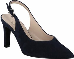 Damen-Slingpumps aus Leder 769101 (Dunkelblau)