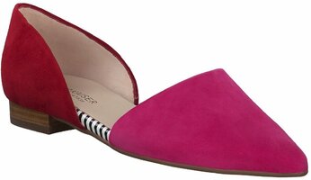 Damen-Slipper aus Leder 746769 (Rot/Pink)