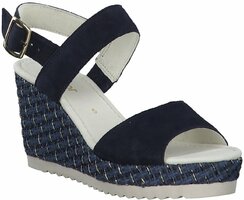 Damen-Wedges aus Leder 769393 (Dunkelblau)