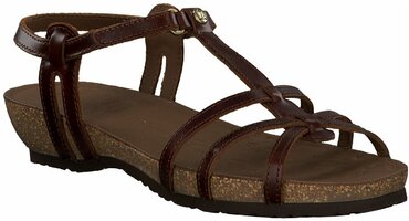 Damen-Sandalen aus Leder 770012 (Braun)