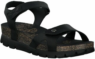 Damen-Sandalen aus Leder 770061 (Schwarz)