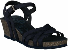 Damen-Sandalen aus Leder 770097 (Dunkelblau)