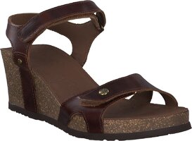 Damen-Sandalen aus Leder 770139 (Dunkelbraun)