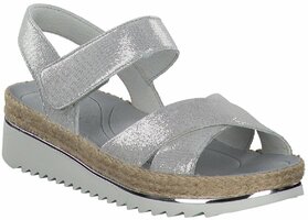 Damen-Sandalen aus Leder 769496 (Silber)