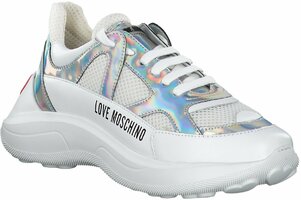 Gisy: Love Moschino Damen Schnürschuhe 820726 (WeißBunt Gisy: Love Moschino Damen Schnürschuhe 820726 (WeißBunt
