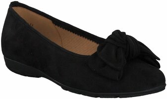 Damen-Ballerinas aus Leder 788934 (Schwarz)