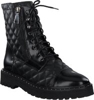 Damen-Schnürboots aus Leder 722467 (Schwarz)